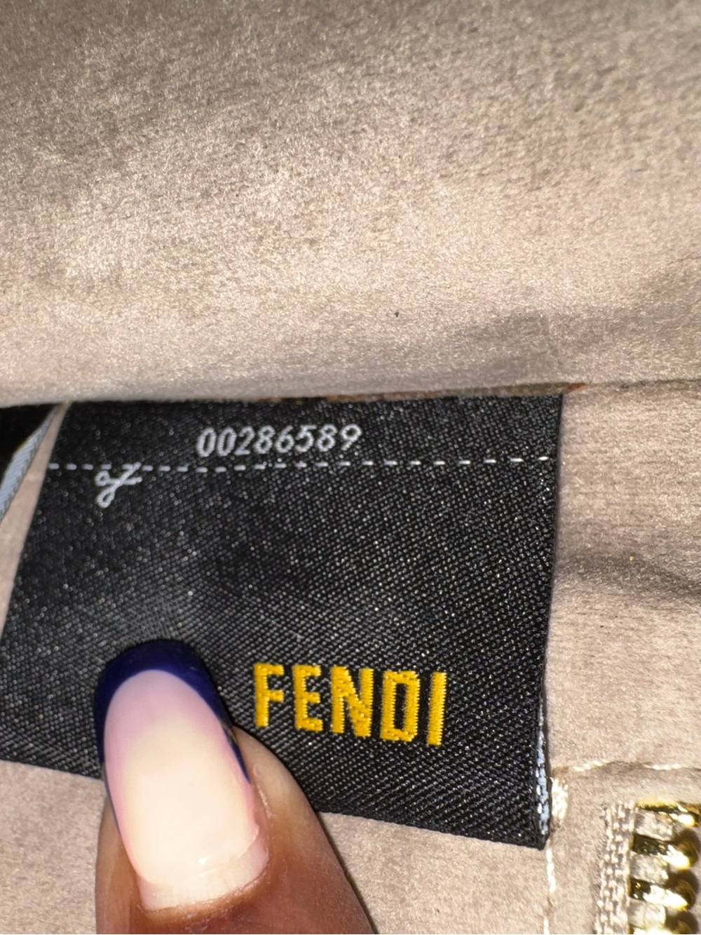 Fendi Brown and Black FF Logo Shoulder Bag with Gold Hardware - Picture 9 of 9